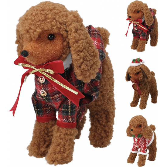 Figura kutya plüss 20cm többféle barna
