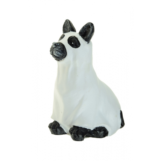 Figura kutya poly 11,8cm fehér