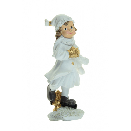 Figura lány poly 11,7cm fehér