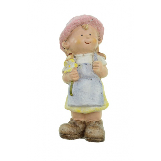 Figura lány poly 17cm sárga