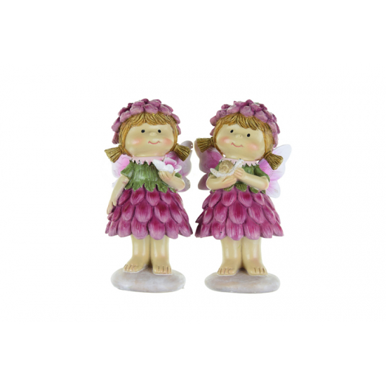 Figura lány poly 6.5*5*13cm 2féle rózsaszín