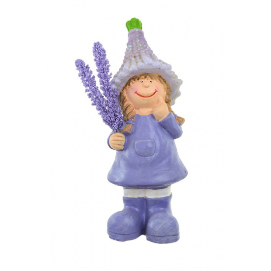 Figura lány poly 9*9*21cm lila