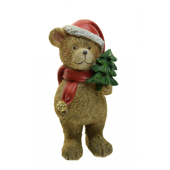 Figura maci poly 13cm barna