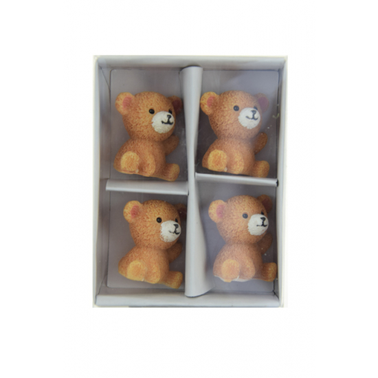 Figura maci poly 2,7cm s/4 barna