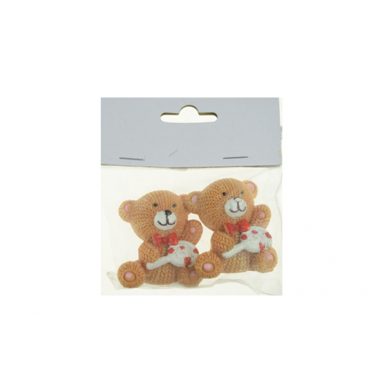 Figura maci poly 4,5cm s/2 barna