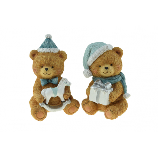 Figura maci poly ülő 10,5cm 2féle barna