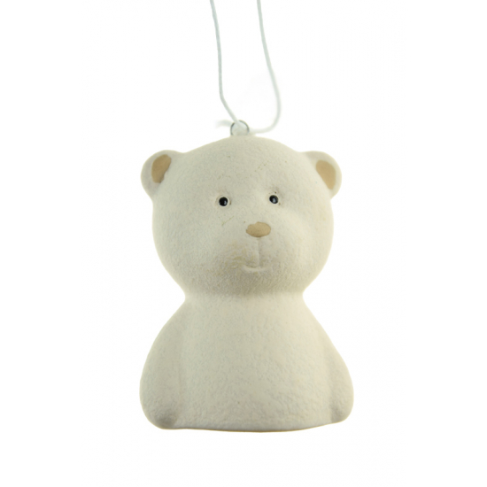 Figura maci porcelán 4.5*4*6.5cm fehér