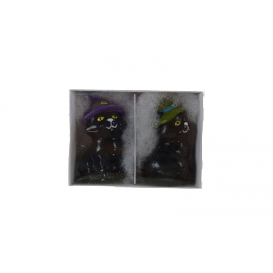 Figura macska poly 3,9*3,8*6,2 cm 2 féle fekete