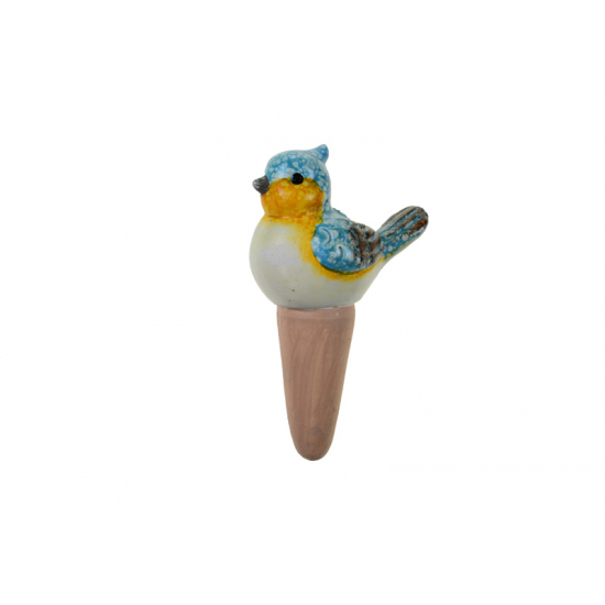 Figura madár kerámia 7*7*17cm kék/barna