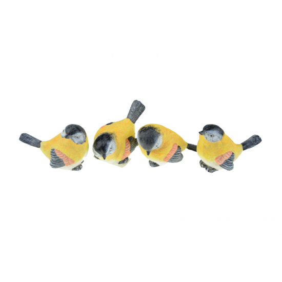 Figura madár poly 10*5.5*7cm 4féle sárga/kék
