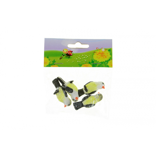 Figura madár poly 2,9cm s/4 szürke
