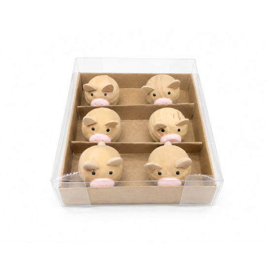 Figura malac fa 11*8*3,5cm s/6 natúr