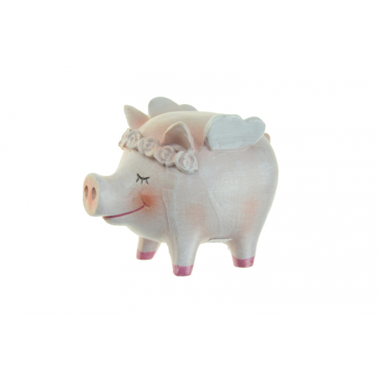 Figura malac poly 6,9cm rózsaszín