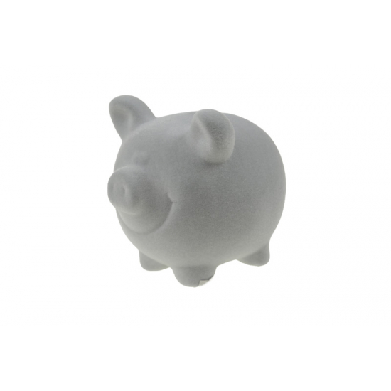 Figura malac porcelán 13*10*11.5cm szürke