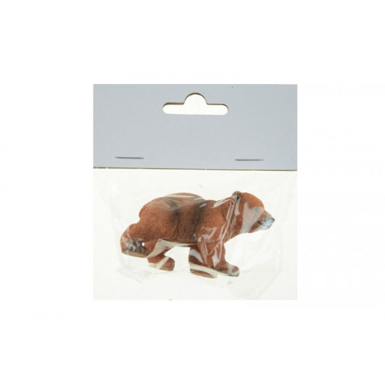 Figura medve poly 6,4cm barna
