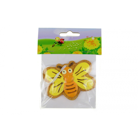Figura méhecske poly 5,9cm akasztós sárga