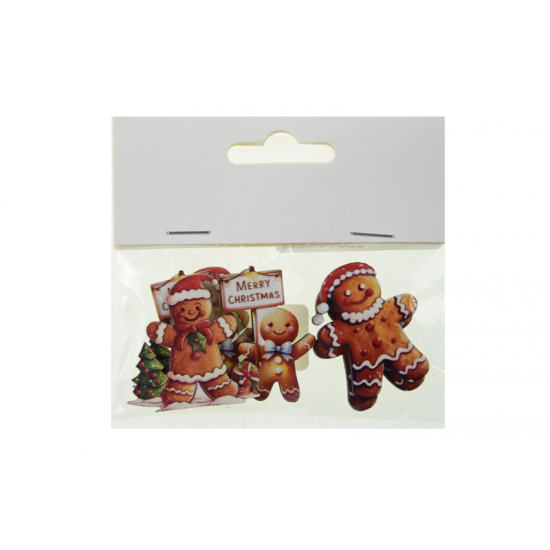 Figura mézeskalács fa 4cm s/6 barna