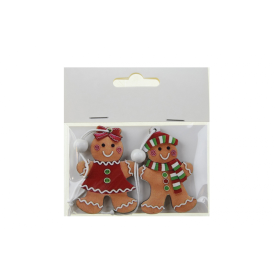 Figura mézeskalács fa 6cm s/2 barna