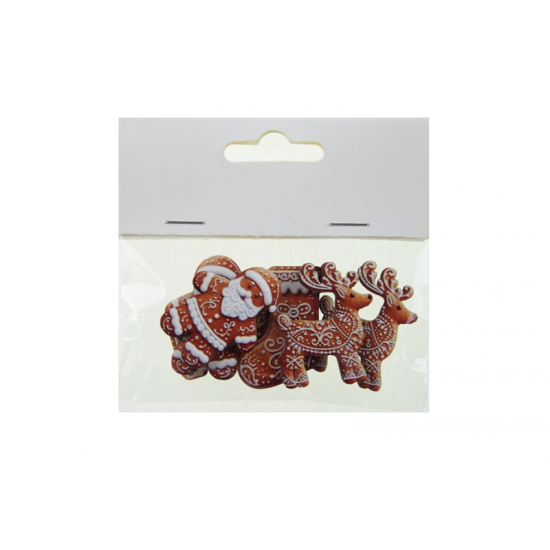 Figura mézeskalácsok fa 4cm s/6 barna