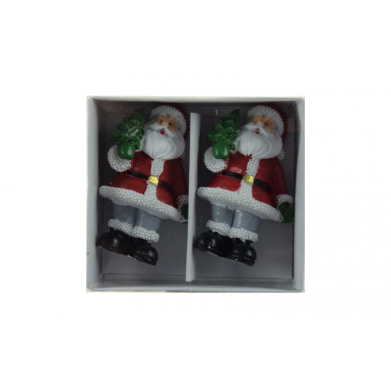 Figura mikulás poly 6,4cm s/2 piros
