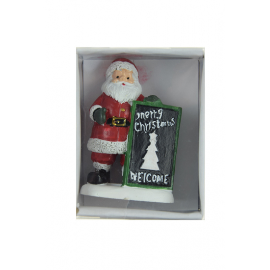 Figura mikulás poly 7,1cm piros