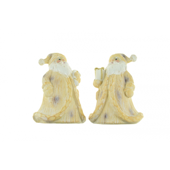 Figura mikulás poly 7*5.5*8.5cm 2féle krém