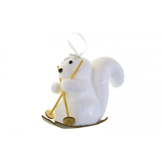 Figura mókus hab 20cm fehér