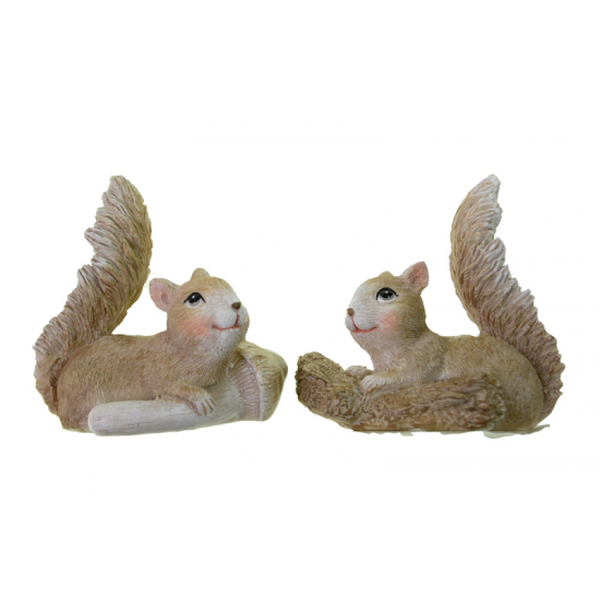 Figura mókus poly 6.5*4*7cm 2féle barna