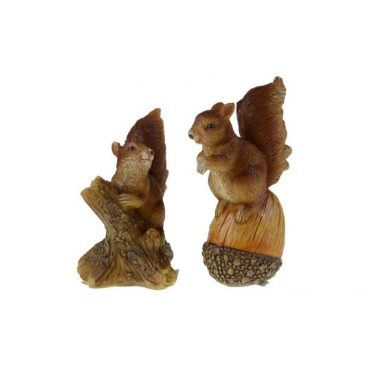 Figura mókus poly 6*4*10cm 2féle barna