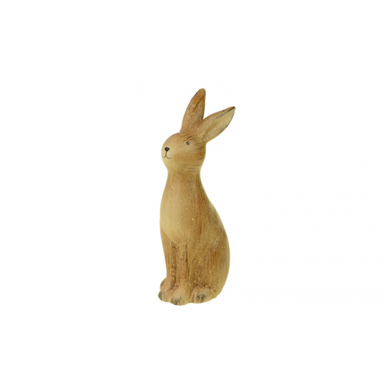 Figura nyúl kerámia ülő 7.2*5.2*16.3cm barna