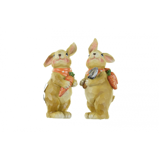 Figura nyuszi poly 4.5*4*9.5cm 2féle barna
