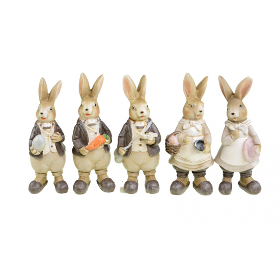Figura nyuszi poly 6*5.5*14cm többféle