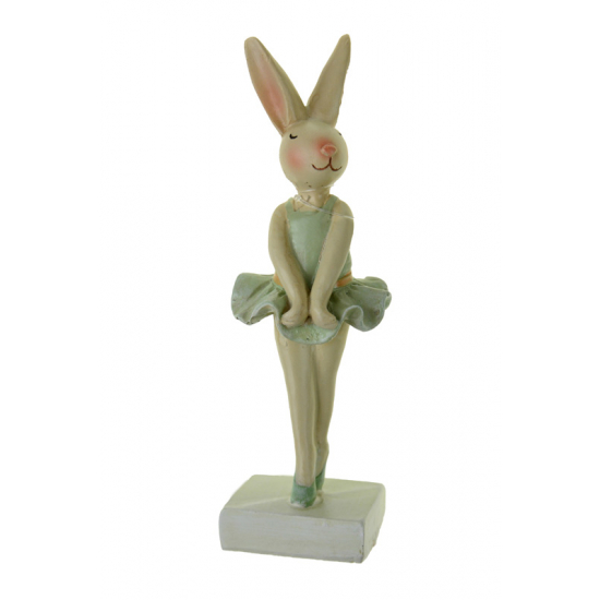 Figura nyúl poly tütüben 4*3*14cm zöld