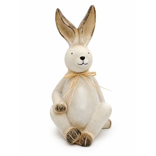 Figura nyuszi poly 24*23*46cm krém