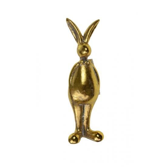 Figura nyúl poly 4.5*4.5*16cm álló arany