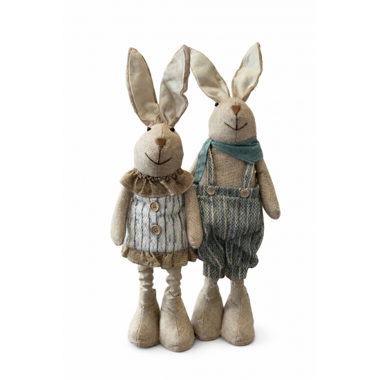 Figura nyuszi textil 63cm 2féle