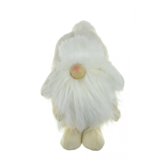 Figura ormmanó mikulás textil 18*12*24cm fehér