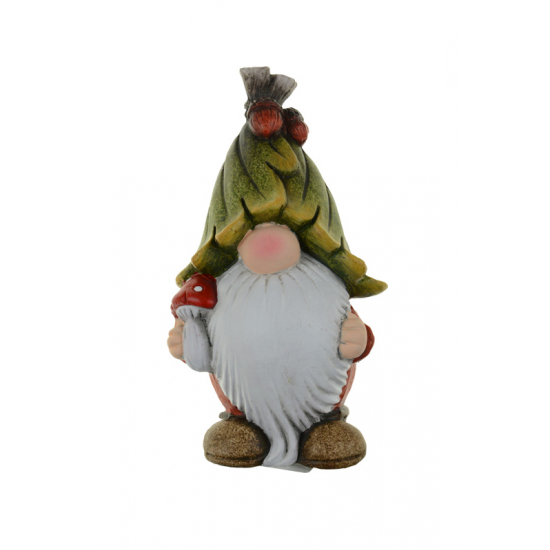 Figura orrmanó kerámia 10.3*7*18cmH erdei zöld