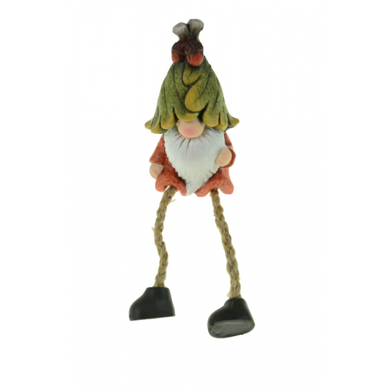 Figura orrmanó kerámia 6.1*5.5*10.6cmH erdei zöld