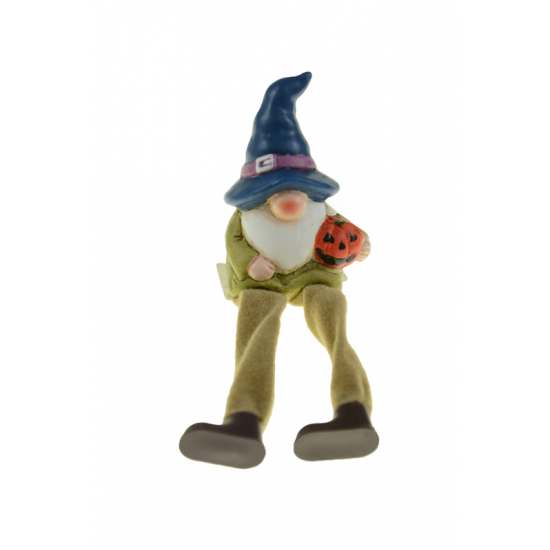 Figura orrmanó kerámia 6*5*8.7 lógólábú tökkel kék/zöld