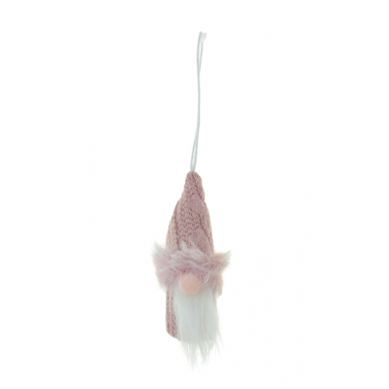 Figura orrmanó plüss 8 cm akasztós rózsaszín