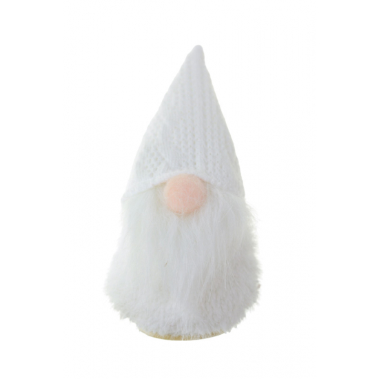 Figura orrmanó textil 11 cm fehér