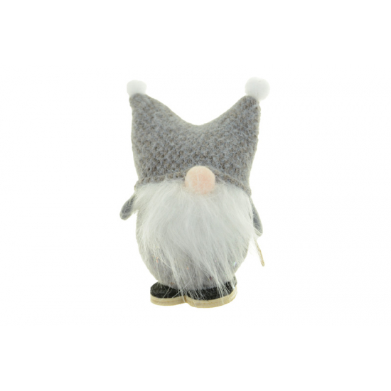 Figura orrmanó textil 12cm kétbolytos sapkában szürke
