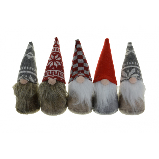 Figura Orrmanó textil 14cm többféle szürke/piros