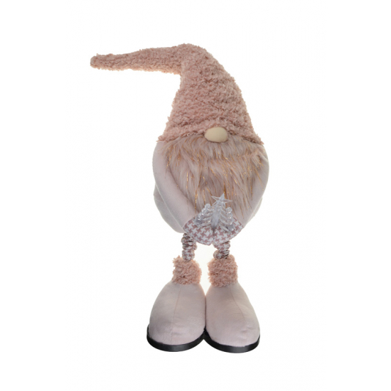 Figura orrmanó textil 22*18*65/96 cm LEDes teleszkópos lábbal rózsaszín
