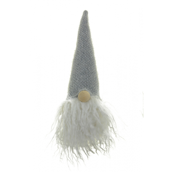 Figura orrmanó textil 26cm szürke