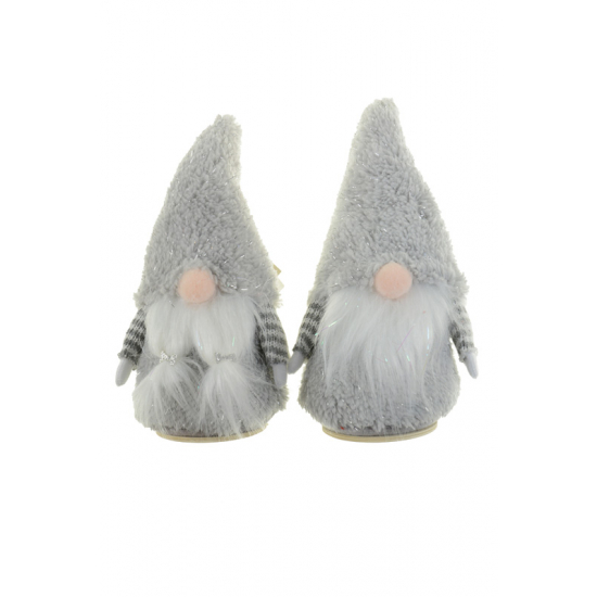 Figura orrnanó fiú/lány textil 18cm szürke