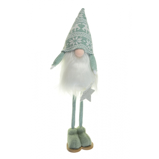 Figura orrnanó norvégmintás textil 50cm álló türkiz