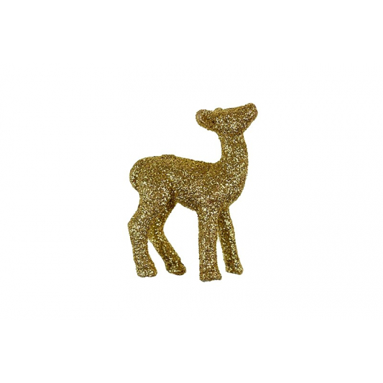Figura őz plasztik álló 5,8*3,8*1,5cm arany