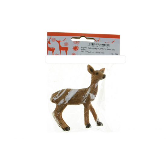 Figura őzike poly álló 7,5*2,7*7,5cm barna